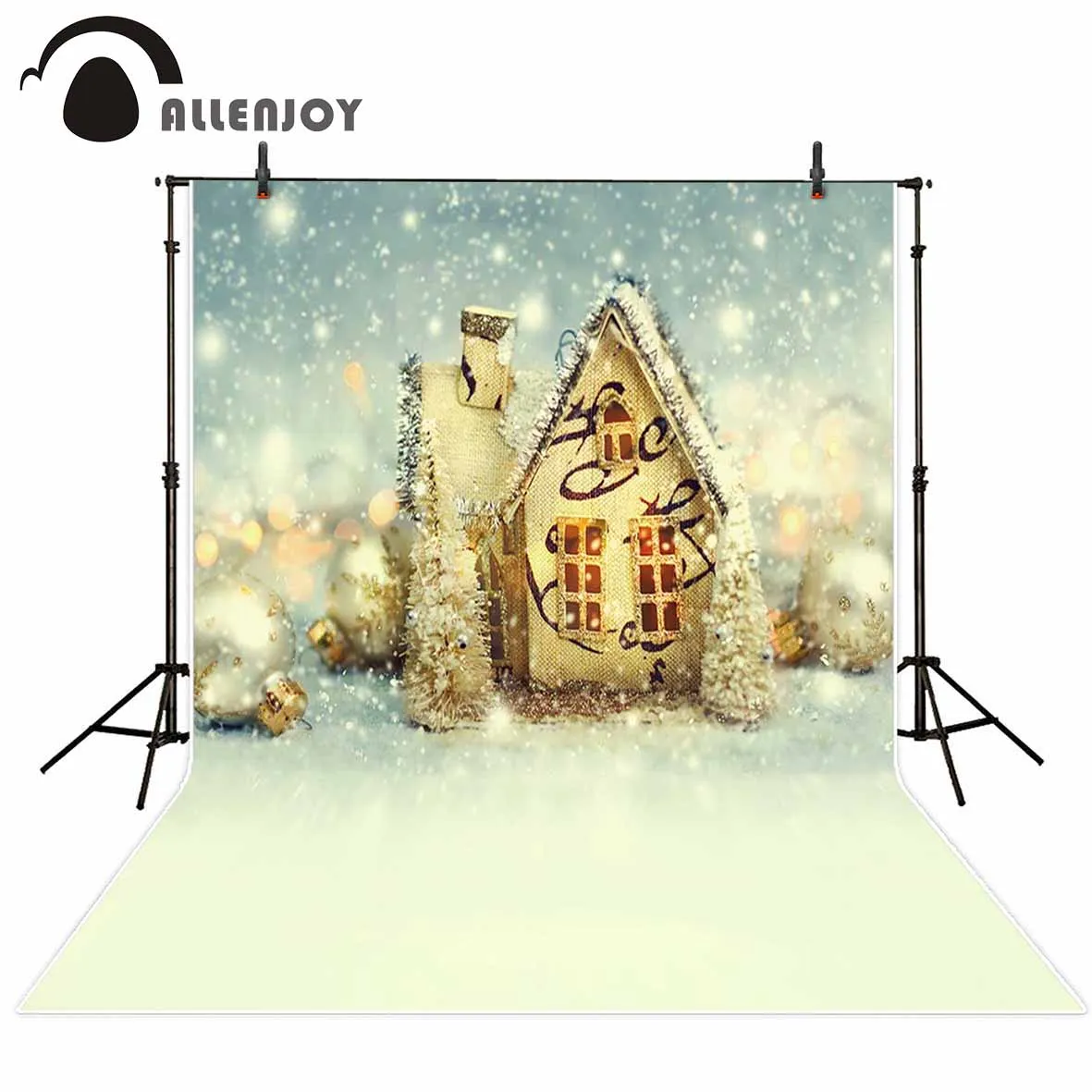 

Allenjoy Vinyl material photography Still life model snow winter cartoon child photography photocall backdrops photo studio prop