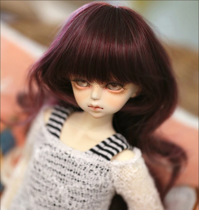 D01-P207 детская игрушка ручной работы 1/4 кукла интимные аксессуары BJD/SD кукла парик высокая температура провода кудри цвет красного вина