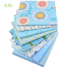 Chainho, синяя Цветочная серия, саржевая хлопковая ткань с принтом, для шитья своими руками, простыня для детей и малышей, подушка, материал, CC289