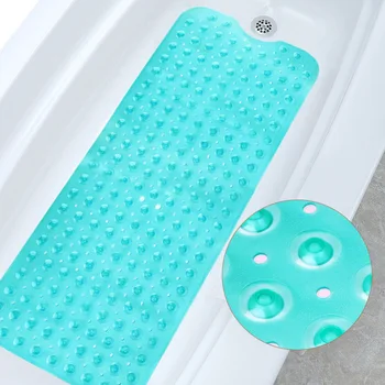 

Rectangle PVC Anti-skid Bath Mat Soft Bathroom Massage Mat Suction Cup Non-slip Bathtub Carpet Bathroom Accessories 40x100cm