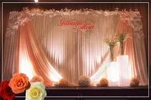 10ft*20ft White&baby pink backdrop Wedding Decoration supplies Wholesale Party Backdrop for Stage Decoration Stage curtain