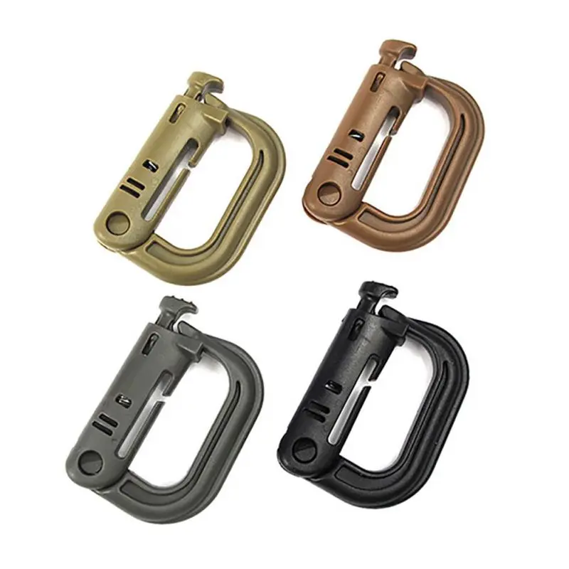

Tactical Backpack EDC Shackle Carabiner Snap D-Ring Clip KeyRing Locking 1 PCS