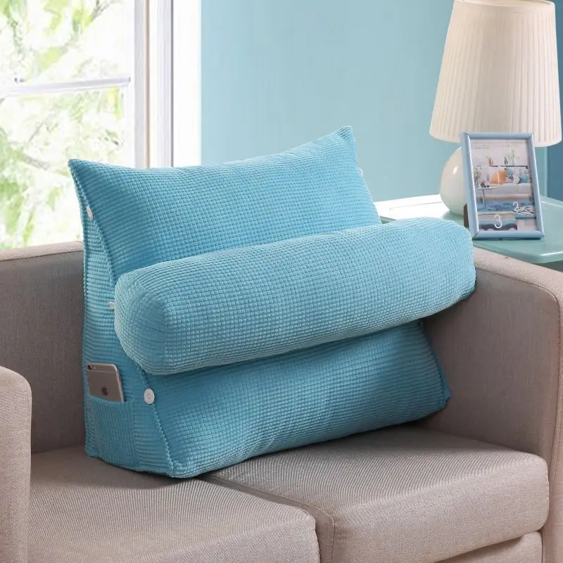 Cotton Linen Triangular Backrest Cushion For Sofa Cushions For Bed Rest