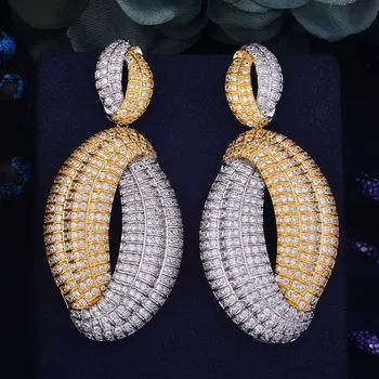 

GODKI 70mm Luxury Trendy Conch Cubic Zirconia Naija Wedding Party Earring Fashion Jewelry for Women