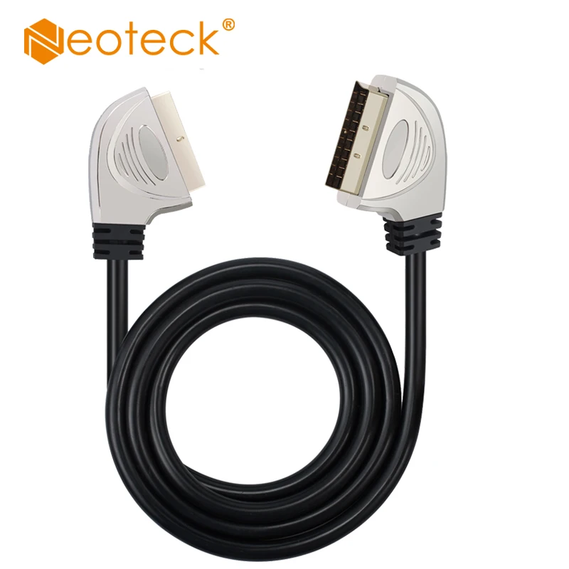 

Neoteck 1.5m SCART to SCART Cable/ Lead/ Wire All 21 Pins Connected Male to Male Audio Video SCART Lead Cables For DVD VCR