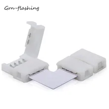 Conector para canto conector, GRN-FLASHING 10mm 4 pinos forma l led rgb ângulo direito 10mm 5050 2835/3528 rgb tira de luz de led