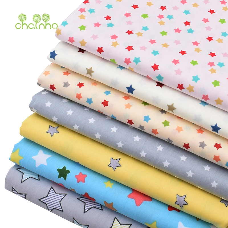 Chainho Star Print саржевая хлопковая ткань для шитья/ткани для детей и детей/простыня, подушка, подушка, материал для штор