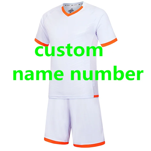 custom name number Мужская футбольная Майки для бега и футбола, рубашки+ шорты Спортивная майка футбольный комплект для детей voetbal tenue/Детские - Цвет: custom name number