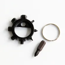 Ringtool Mais Compacto do Mundo Multi-função ferramenta 12 em Hexhead 1 Garrafa kits de viagem-cap opener falou chave