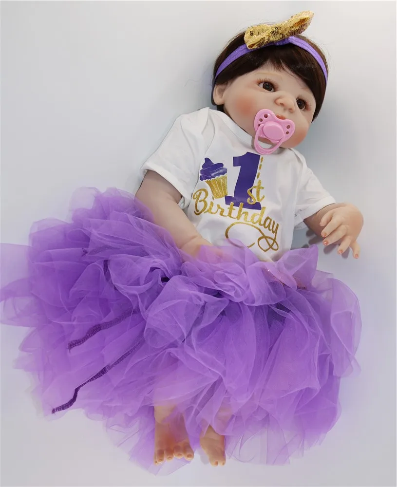 Bebes reborn Модная Кукла подарок NPK 23 "57 см настоящая силиконовая кукла реборн новорожденная девочка малыш живые куклы juguetes
