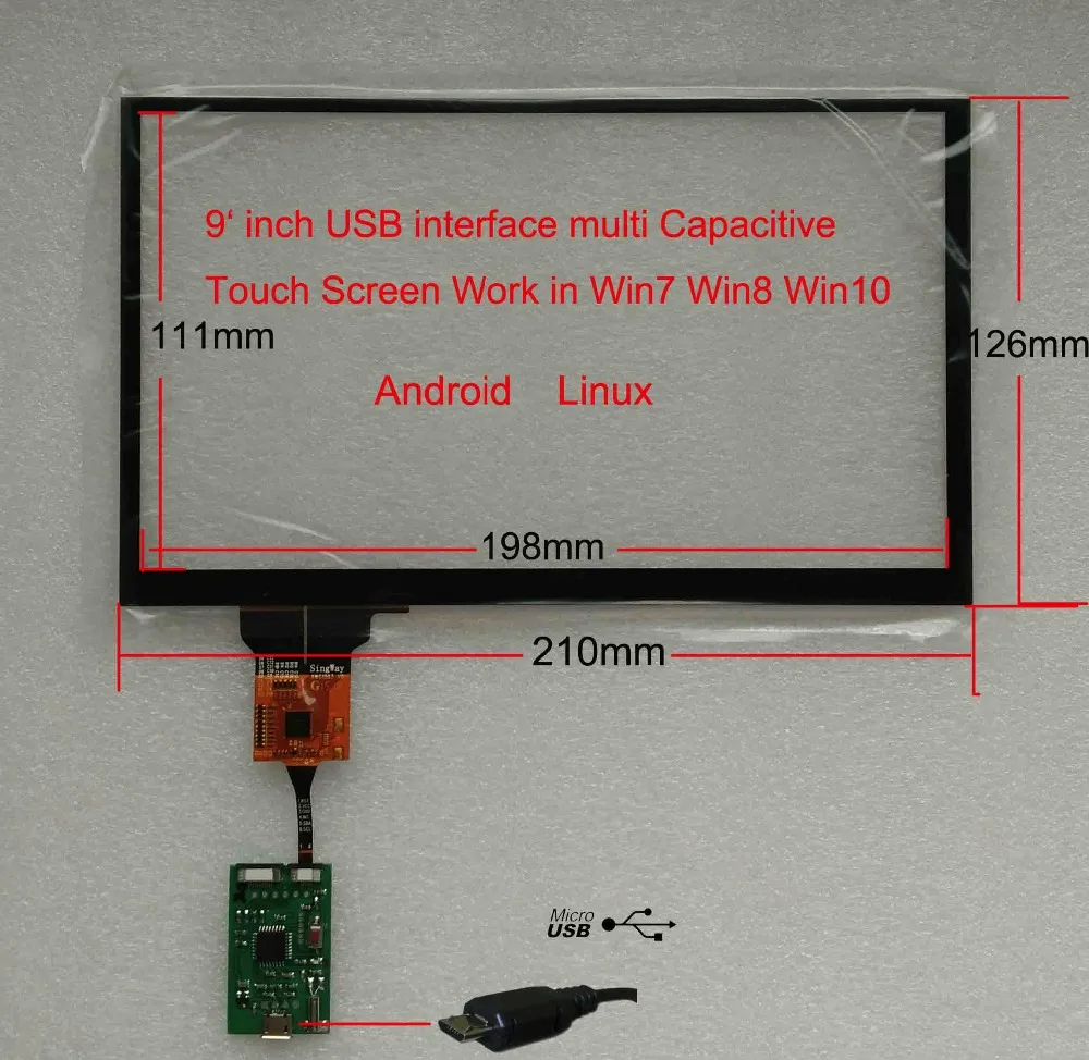 Емкостный сенсорный контроллер IEC к USB контроллер GT911 GT928 GT9271 FT5X06 CT363 Поддержка Android(телефон) Raspberry Pi Win7 10