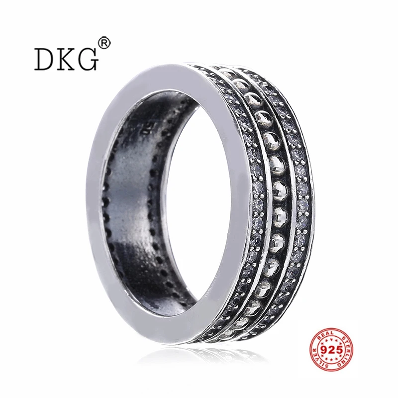 

Original Autumn Real 925 Sterling Silver Flash Eternal Star Ring with Transparent CZ Fit for Women Wedding Ring Gift DIY Jewelry