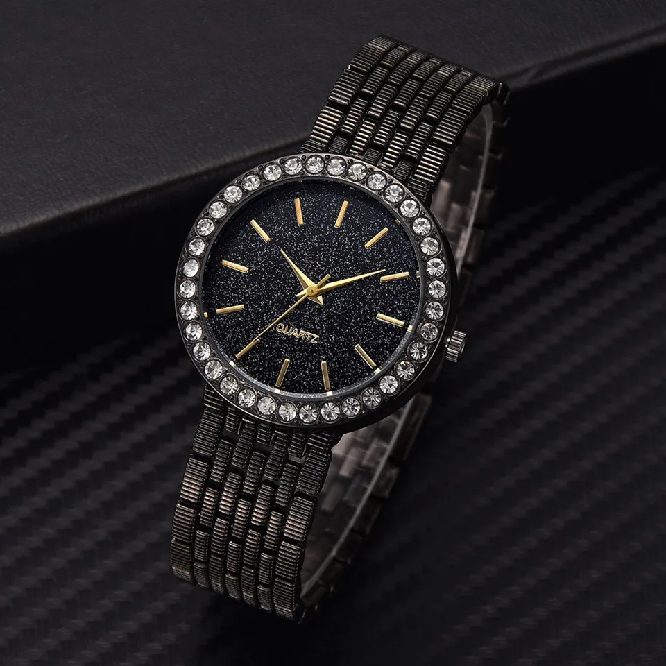 Роскошные брендовые золотые часы женские модные кварцевые часы женские из нержавеющей стали с сетчатым ремешком водонепроницаемые часы Relogio Feminino
