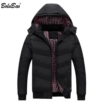

BOLUBAO Men's Cotton Parka Coat Winter Men Casual Street Style Fashion Jacket Outwear Male Hooded Bomber Parkas Jackets