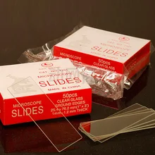 Слайды для микроскопа, 50 шт. и крышки, стеклянные слипы, 100 шт., 1 комплект