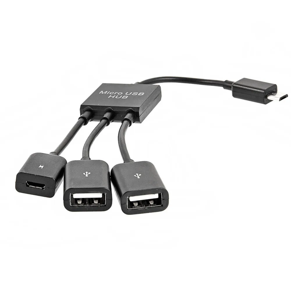 

4 Port 3 In 1 Micro USB Power Charging OTG Hub Cable Adapter Converter Extender For Mobile Phones for Samsung Galaxy