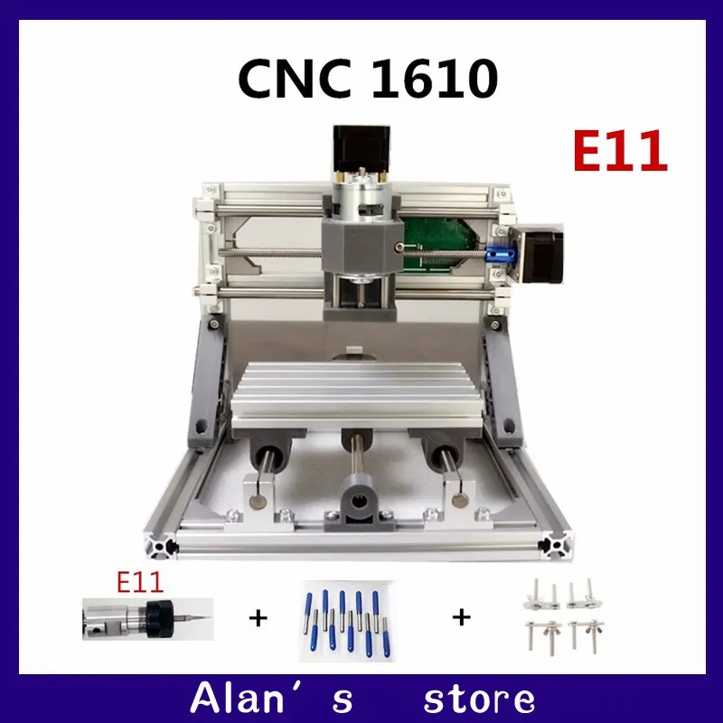 

CNC DIY 1610 ER11 GRBL control mini CNC machine tools, PCB milling machine, laser engraving machine Woodworking router best toys