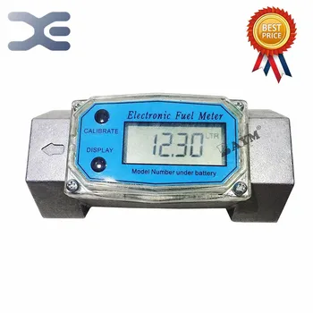 

1.5" 38-380L/Min Oil Electronic Turbine Flowmeter Water Meter Kerosene Methanol Diesel Fuel Flow Digital Meter Oval Gear Gauge