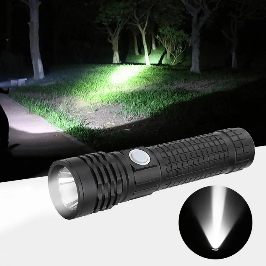 

LED Flashlight COB Rechargeable Magnetic Torch Work Light High Bright Table for Camping Emergency