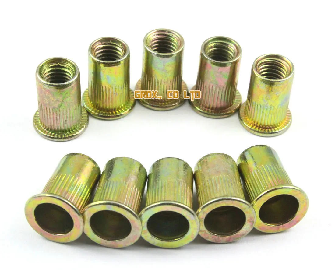40 Pieces M8 Carbon Steel Rivet Nut Rivnut Insert Nutsertin Nuts from