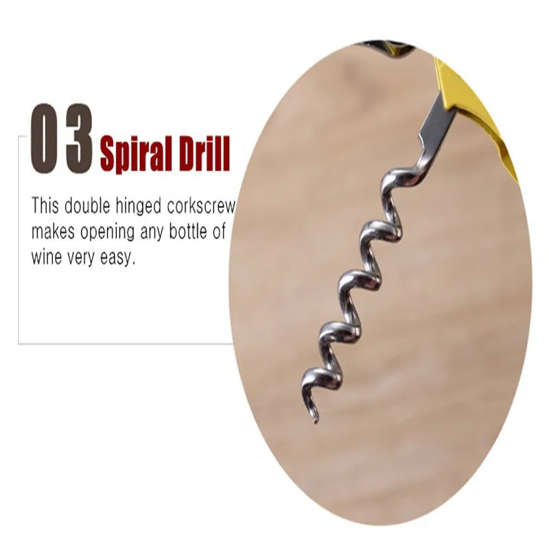 8 Simple Wine Opener Bottle Stainless Steel Wine Screw Corkscrew Openers Metal Wine Stopper for Bottle Sealer Bar Tools