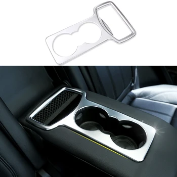 

Chrome Rear Seat Armrest Cup Water Holder Frame Panel Trim For Land Rover Range Rover Sport 2014-2017