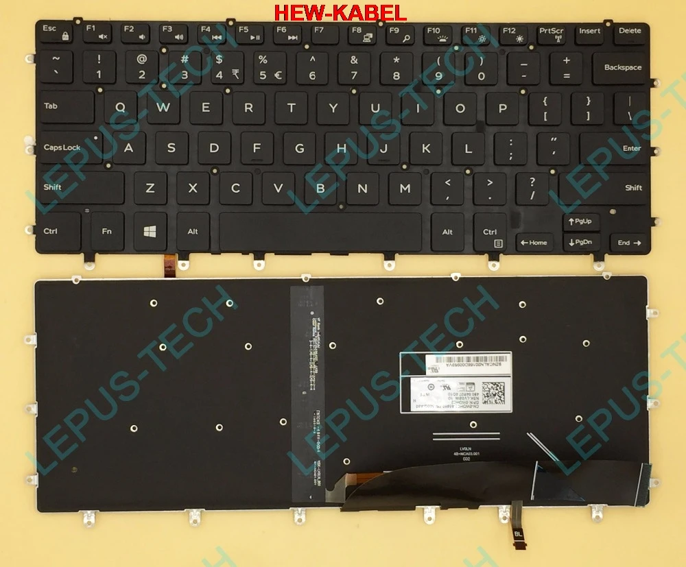 Оригинальная клавиатура США для DELL 15 9550 9560 5510 P56F 7568 P55F Precision m5510 с подсветкой на