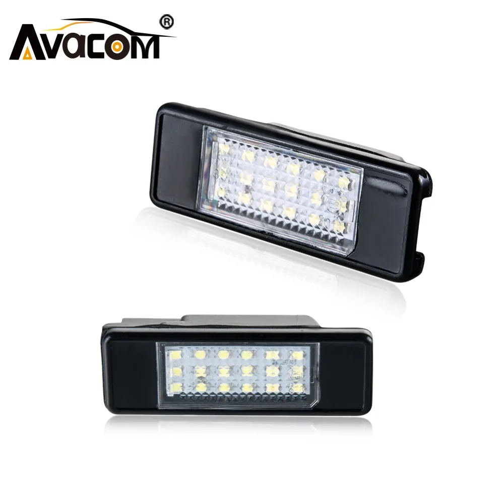 

Avacom 2 pcs LED Car License Plate Lights 12V 6500K White Auto Lamp For Peugeot 307/308/106/207 Citroen Hatchback C2/C3/C4/C5