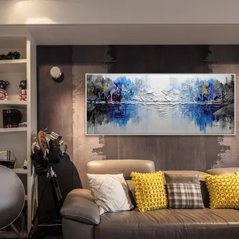 

Hand painted canvas oil paintings Wall art Pictures for living room Cheap modern cuadros abstract oil painting landscape