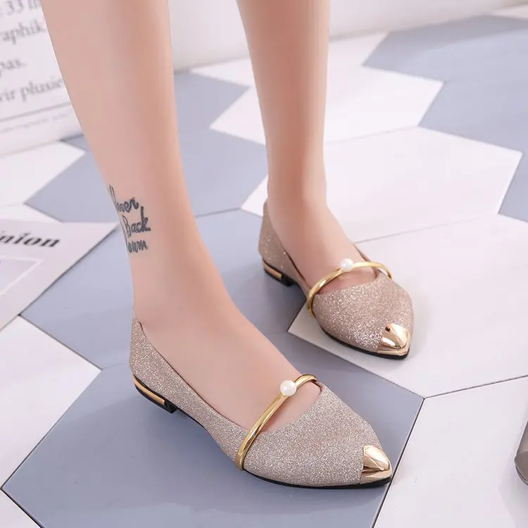 Dropshipping Brand Ksyoocur Spring New Ladies Flat Shoes Casual Women Shoes Comfortable Pointed Toe Flats Shoes