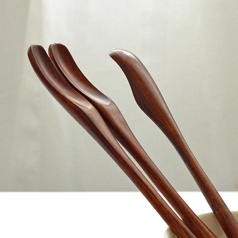 2pcs Wooden Coffee Spoon Set Long Handled Iced Tea Mixing Spoon Wood Coffee Stirrer Bar Stirring Honey Spoons Mini Wood Utensils (6)