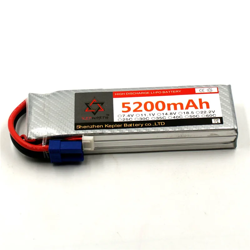 

RC Lipo Battery 3S 11.1V 5200mAh 25C 35C 60C Li-Polymer Battery For RC Car Plane Boat Helicopter Truck Tank