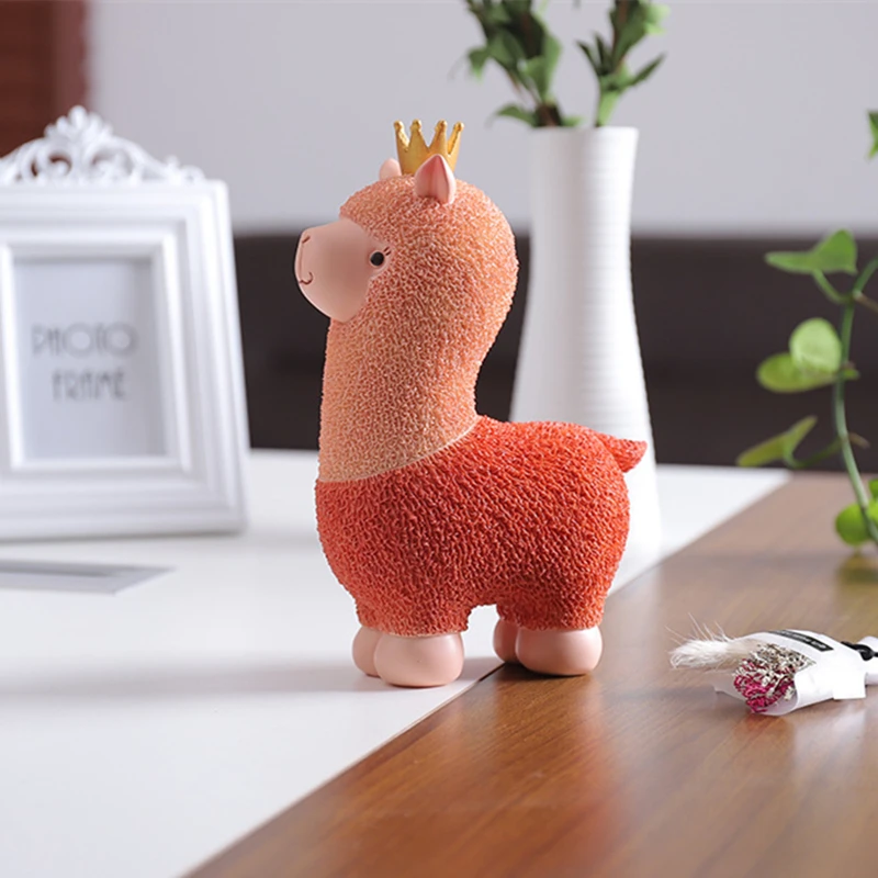 Животное Альпака Копилка сейфы монеты мультфильм коробка для денег смола