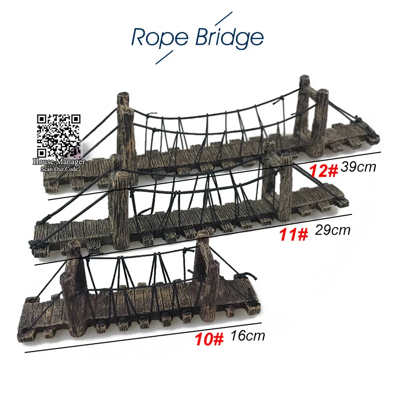 Аквариум Украшение мост украшение для аквариума, китайская культура», «дерево», павильон/Maoting/веревочный мост вид, Пейзаж