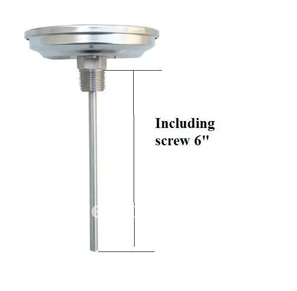 

Industrial bimetallic thermometer with dial 6" SS304 Case ,Fast Delivery