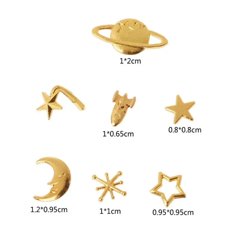 

7Pcs Starry Sky Universe Epoxy Resin Fillers Open Bezel Charm Jewelry Making 2019 Gifts