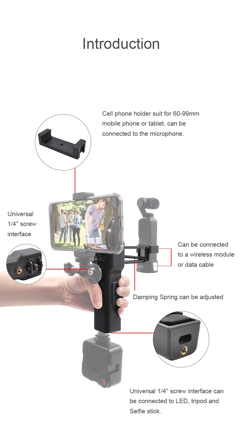 Startrc Osmo Карманный ручной Z-Axis стабилизатор со смартфоном с ЧПУ держатель Штатив селфи палка для DJI osmo карманная ручка gimbal