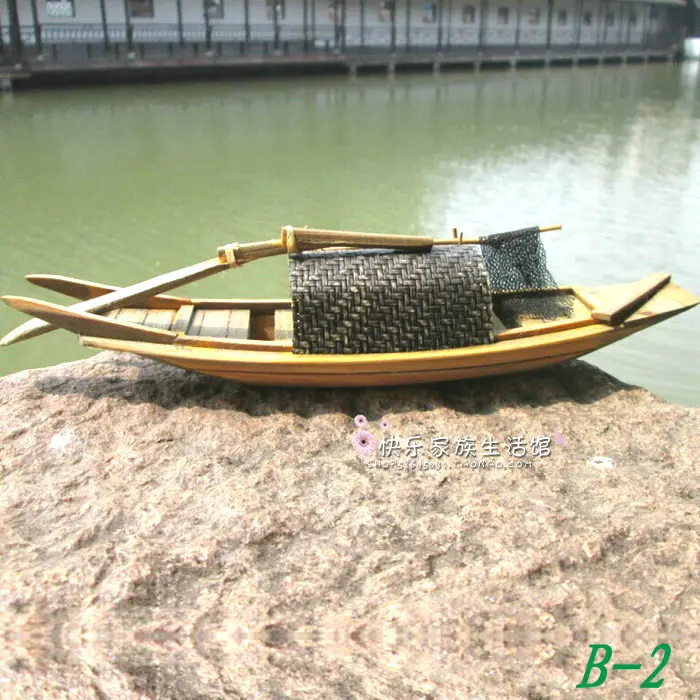 Original Handmade Wooden Sailboat Ornaments Do The Old Wooden Fishing Boat Model Boat Sailing Craft Wuzhen Jiangnan Features