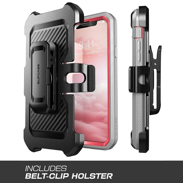 SUPCASE For iPhone XR Case 6.1 inch UB Pro Full-Body Rugged Holster Phone Case Cover with Built-in Screen Protector & Kickstand 6