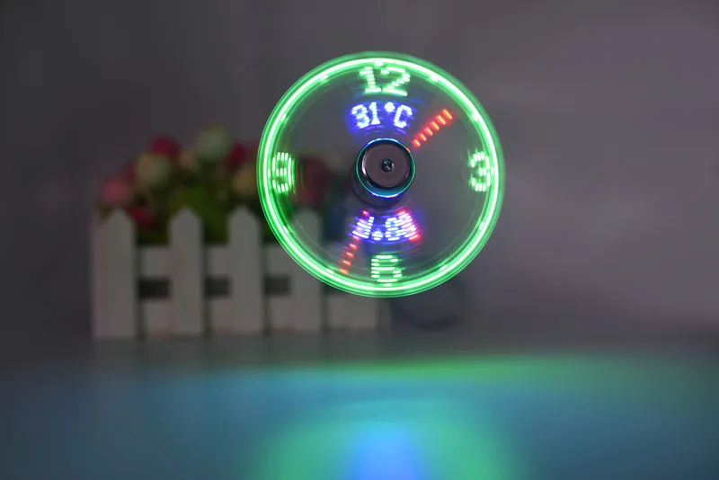 USB Fans Mini Time And Temperature Display Creative Gft With LED Light New Cool Gadgets Products For Laptop PC Dropship 2020