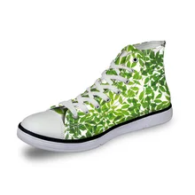 Бесшумные дизайнерские высокие парусиновые женские кроссовки; винтажные вулканизированные туфли на плоской подошве; женские белые, зеленые, травяные, с 3d принтом; Обувь На Шнуровке Для Девочек