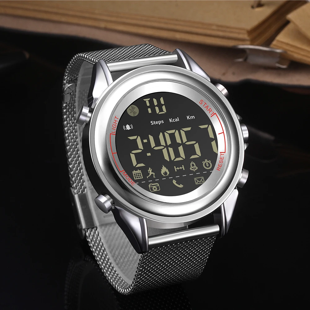 

JeiSo Bluetooth Clock Fashion Women and Mens Smart Watch Remote Control Pedometer Sms Call etc Reminder Smartwatch for Men Lady