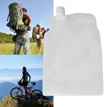Novo 2l transparente dobrável saco de água ao ar livre acampamento caminhadas balde insípido selo segurança dobrável sacos de armazenamento de água potável