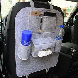 Универсальный автомобильный Органайзер на спинку сиденья для хранения сумка, держатель для телефона чашки держатель, коробка для салфеток
