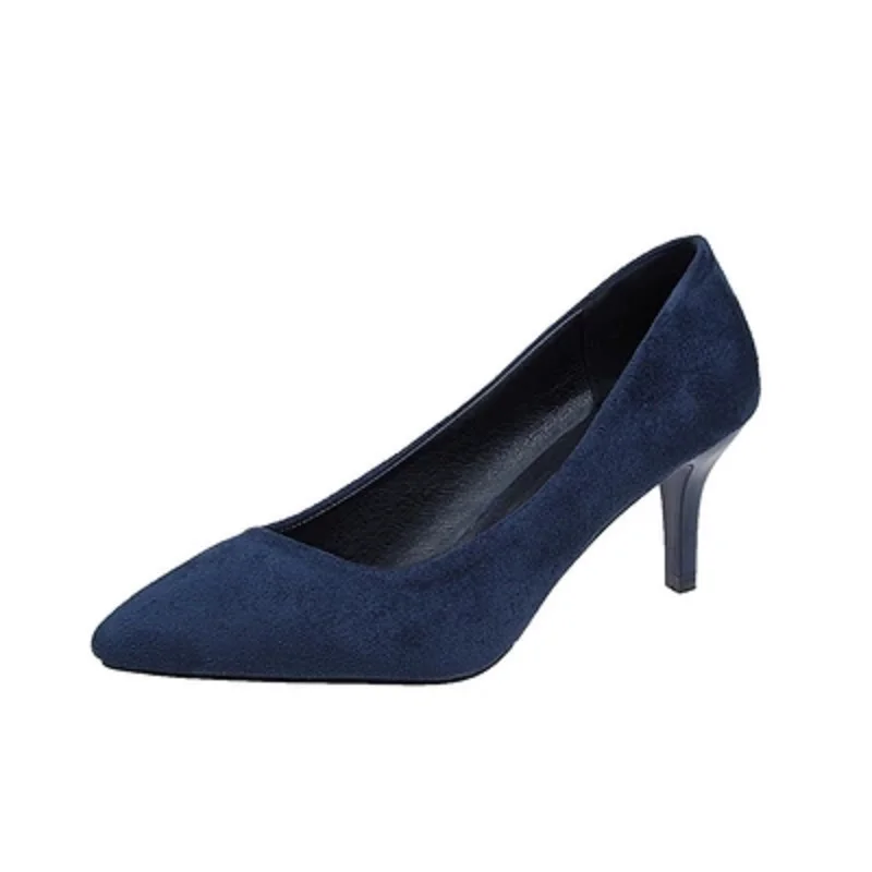 

2019 spring and autumn women's new high-heeled shoes wild sets of feet shallow mouth fashion pointed shoes women's stiletto