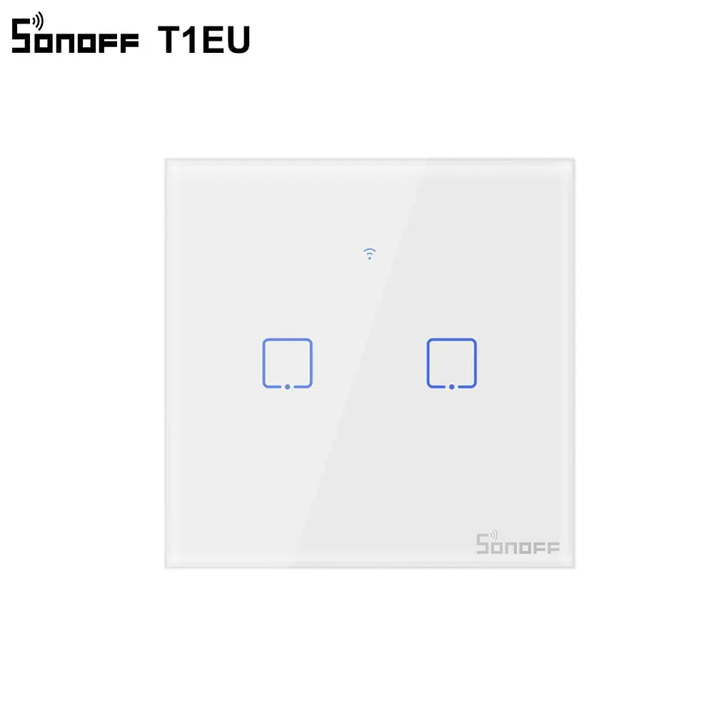 Интеллектуальный выключатель света SONOFF T1EU Интеллектуальный переключатель Wi-Fi Сенсорный экран пульт дистанционного управления Вкл/Выкл 1/2/3 433 МГц RF/Голосовое управление/приложение/сенсорный экран Управление 86 Тип умный дом TX