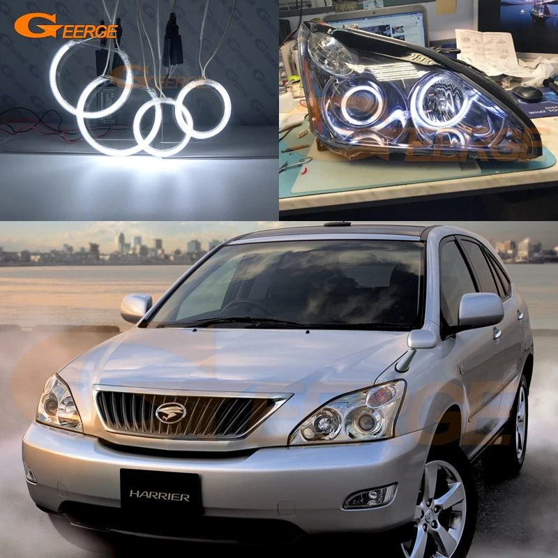 Для Toyota Harrier 2003-2012 HID фары отличные ангельские глазки Ультра яркое освещение CCFL ангельские глазки комплект Halo Кольцо