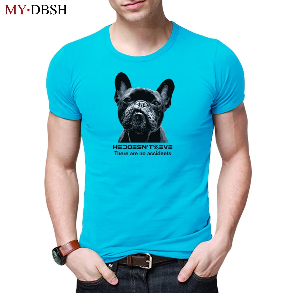 

New Funny Pug French Bulldog Print T-Shirts Men Casual T shirt Summer Fashion Hipster Brand Novelty Animal Graphics Tees Shirts