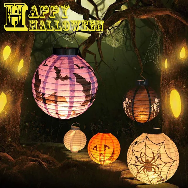 1pc outdoor party supplies halloween decoration led paper pumpkin light hanging lantern lamp halloween props - Outdoor Party Supplies 1pc outdoor party supplies halloween decoration led paper pumpkin light hanging lantern lamp halloween props - Outdoor Party Supplies