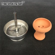 1 шт. фиолетовый песок индейка дымовая чаша фитинги+ 1 шт. металлическая сетка Разделение небольшой сетки маленькое дно кальян на воде дымовая чаша